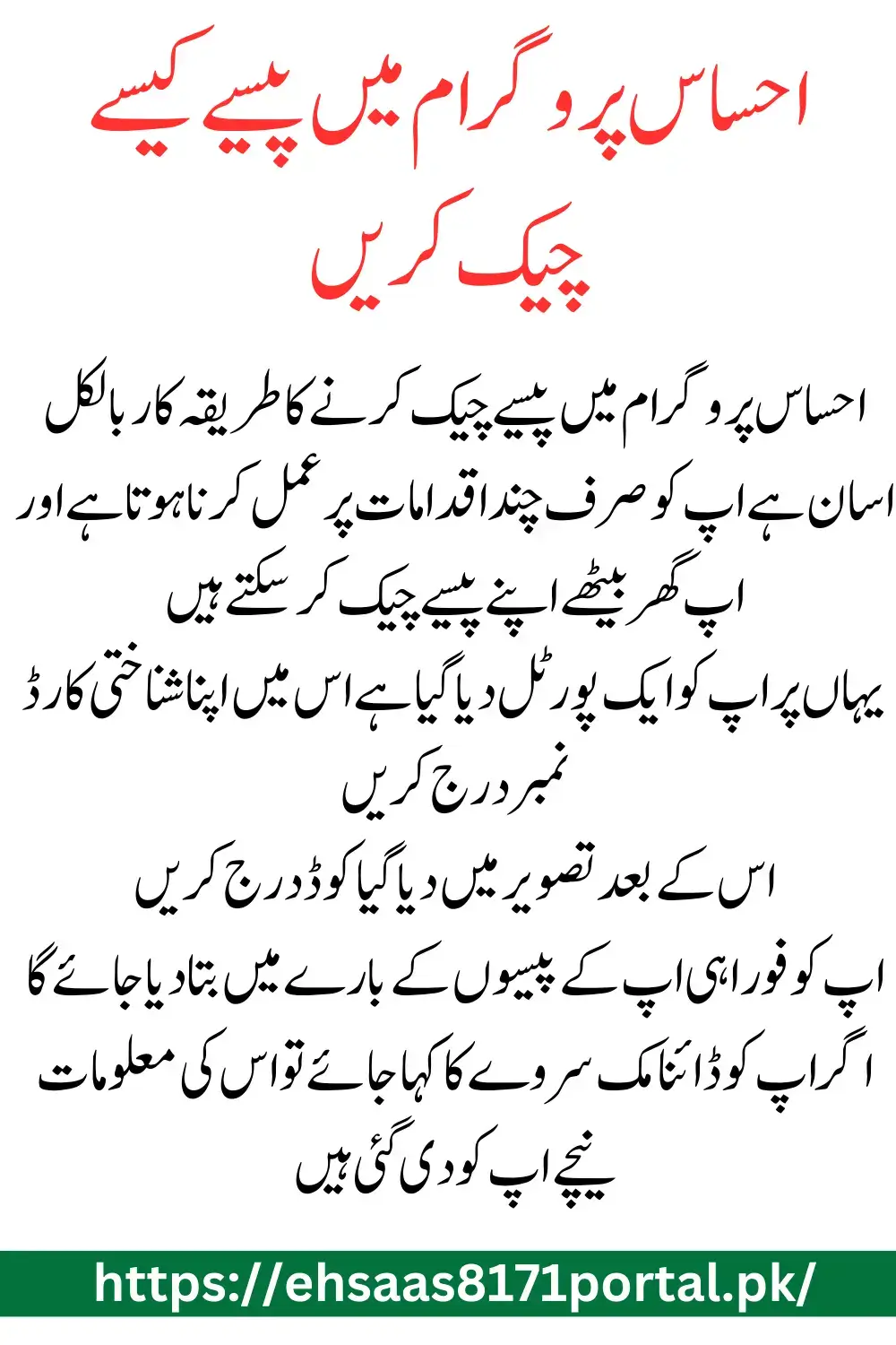 Breaking News: Check Your CNIC Online Through Ehsaas Program and Receive 25000 PKR
