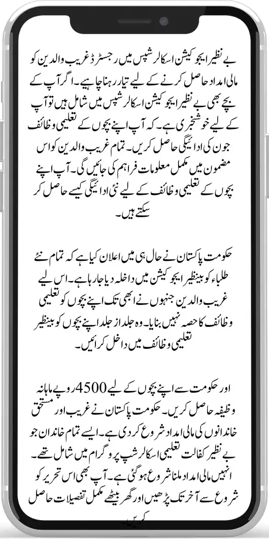 How New Students Will Get Verification Slip By Benazir Taleemi Wazaif For October Payment