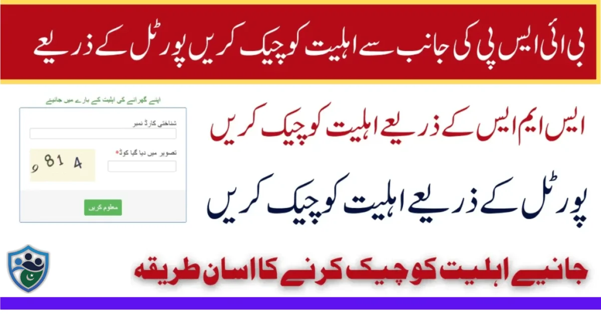 BISP 8171 Eligibility Check SMS Portal For Checking 13500 Payment Sitting At Home