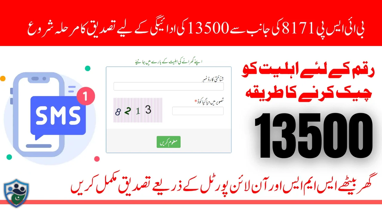 BISP 8171 Payment Eligibility Check Through Online Portal And SMS Via 8171