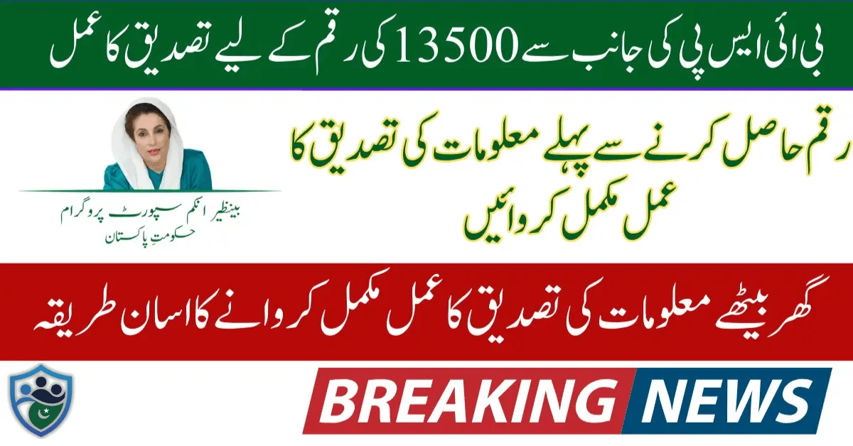 BISP 8171 Payment Verification Process For 13500 In 2025 Know Complete Details