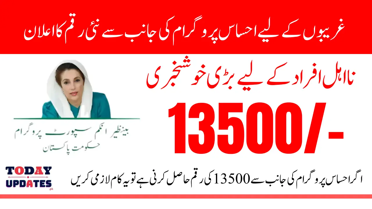 Ehsaas 13500 Payment Update: Financial Support for Pakistan's Needy - 8171 Program